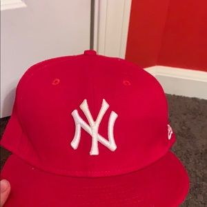 all red yankees hat